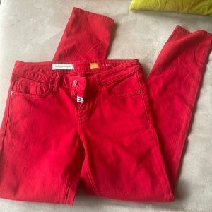 Pilcro red Skinny Jeans. Sz 28